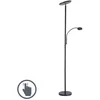 Image de Paul Neuhaus hanz - Design LED Dimbare Vloerlamp | Staande Lamp met Dimmer met leeslamp - 1 lichts - H 193 cm - Zwart - Woonkamer | Slaapkamer | Keuken