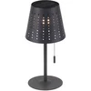 Image de Tafellamp solarlamp buitenlamp terraslamp, timer USB kabel oplaadbare batterij dimbaar trekschakelaar IP44, antraciet, 1x LED 2W 155Lm 3000K, DxH 14x30cm