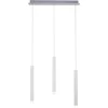 Image de Hanglamp Pendel Eetkamerlamp Woonkamerlamp Plafondlamp, aluminium zilver, 1x LED 18W 1000Lm 3000K warm wit, H 120 cm