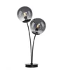 Image de Pittsburgh Tafellamp 2 lichts zwart met smoke glas - Modern - Just Light