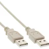 Image de InLine USB naar USB kabel - USB2.0 - tot 2A / beige - 0,50 meter