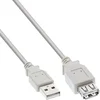 Image de USB naar USB verlengkabel - USB2.0 - tot 2A / beige - 0,30 meter