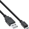 Image de InLine® Micro-USB 2.0 kabel, USB-A stekker naar Micro-B stekker, zwart, 1,5m