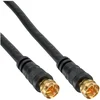 Image de F (m) - F (m) coaxkabel | >85 dB | koper | verguld | recht | zwart | 10 meter