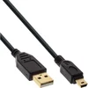 Image de Mini USB - USB-A kabel | verguld | USB2.0 | 5W | zwart | 1,5 meter