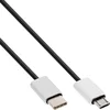 Image de InLine® USB 2.0 Cable, Type C plug to Micro-B plug, black/alu, flexible, 1.5m
