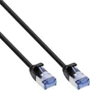 Image de U/FTP CAT6a 10 Gigabit slimline netwerkkabel / zwart - PVC - 7,5 meter