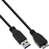 Image de InLine® USB 3.0 kabel, AM / Micro BM, zwart, 0.3m