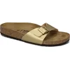 Image de Birkenstock Madrid BF Gold Narrow Dames Slippers - Gold - Maat 38