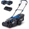 Image de Scheppach Accu Grasmaaier BC-MP430-X - Mulchfunctie - 43cm maaibreedte - 6 instelbare maaihoogtes: 27-75mm - 700m² - Met 2x 20V 4,0Ah accu's & duolader