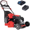 Image de Scheppach Grasmaaier Benzine met hybride start M225-56E - Zelfrijdend - Mulchfunctie - 56cm maaibreedte - Maaihoogte in 7 stappen verstelbaar: 25-75mm - 4-takt - 224cc - 6pk - Voor tuinen tot 2200m² - met 65L opvangbak