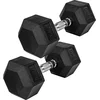 Image de MOVIT Dumbbell - Gietijzer - Hexagon - Vaste Halter - 2 x 15 kg