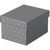 Image de Esselte Home Duurzame Kleine Opberg- en Geschenkdoos met Deksel, Set van 3 Stuks - Geschenkverpakking -100% Gerecycled Karton en 100% Recyclebaar - Grijs