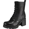 Image de Dockers by Gerli Dames Enkellaarzen Vetersluiting 37CE322-610122 Zwart