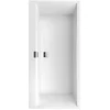 Image de Villeroy & Boch Squaro Edge 12 kunststof bad quaryl rechthoekig 160x75x45cm - incl. poten en afvoer /overloopcombinatie wit