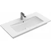 Image de Villeroy en Boch Venticello meubelwastafel met 1 kraangat doorgestoken 80x50cm (geschikt voor 3 kraangaten) met overloop wit