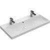 Image de Villeroy & Boch Avento meubelwastafel - 100x47cm - 2 kraangaten met overloop wit