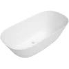 Image de Villeroy & Boch Theano vrijstaand duobad - 155x75cm - kunststof quaryl - ovaal - Alpin Wit