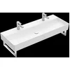 Image de Villeroy & Boch Memento 2.0 - Dubbele wastafel 120x47 cm, met overloop, 2 kraangaten, alpine wit 4A22C401