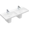 Image de Villeroy & Boch Avento - Dubbele meubelwastafel 120x47 cm, met overloop, 2 kraangaten, alpine wit 4A23CK01