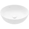 Image de Villeroy & Boch Artis opzetwastafel - rond Ø43x12.5cm - Ceramic+ zonder kraangat zonder overloop stone white
