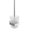 Image de Villeroy & Boch Elements Opvallende toiletborstelset, wandmontage, gesatineerd glas, chroom