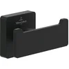 Image de Villeroy & Boch Elements Opvallend dubbel handdoekhaakje, hoekig, wandbevestiging, mat zwart, 80x44x45mm