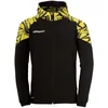 Image de Uhlsport Goal 25 Evo Woven Hood Jacket Zwart-Limoen Geel Maat 3XL