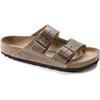 Image de Birkenstock Arizona FL WB Narrow Unisex Slippers - Tabacco Brown - Maat 38
