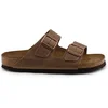 Image de Birkenstock Arizona FL WB Narrow Unisex Slippers - Tabacco Brown - Maat 42