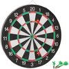 Image de dartbord X2 - met 6 pijlen - 43 cm - dubbelzijdig - klassiek - voor tuin - thuis - steeldarts - zwart-wit