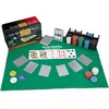 Image de pokerset - 200 chips - tafelkleed - 2 kaartspellen - diverse buttons - pokerspel