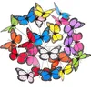 Image de tuindecoratie vlinder - set van 36 - plantenbak decoratie - metalen plantensteker - pvc