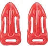 Image de 2x Reddingsplank - opblaasbaar - reddingsboei - zwembad speelgoed - rood