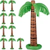 Image de 10x opblaasbare palmboom - opblaas palmboom - deco - party - zwembad speelgoed