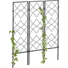 Image de Klimplantenrek metaal - set van 3 - elk 122 x 31 cm - trellis - zwart