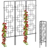 Image de 6x klimplantenrek - metaal - plantensteun - klimplantensteun - plantenrek zwart