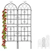 Image de 6x klimplantenrek - metaal - plantensteun - plantenrek - 180 x 50 cm - zwart