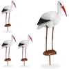 Image de 4x Tuinbeeld ooievaar - kraamvogel - dierenbeeld - tuindecoratie - deocratie