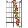 Image de plantenklimrek metaal - set van 2 - 182x51 cm - klimplanten - bruin