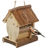 Image de Vogelvoederhuisje hangend - voederhuisje tuinvogels - houten vogelhuisje tuin