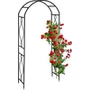 Image de tuinboog metaal - 230 x 100 x 40 cm - massief - weerbestendig - - zwart