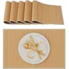 Image de 12x placemat - set - afwasbaar - bamboe onderleggers - tafelonderleggers - stof