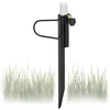 Image de grondanker parasol - voor stokken tot 32 mm - staal - tuin, camping en strand - zwart