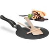 Image de crêpe pan - deegverdeler - houten spatel - voor inductie - Ø 25 cm