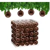 Image de kerstballen set van 100 - Ø 6 cm - glanzend - kunststof - bruin