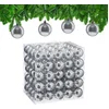 Image de kerstballen set van 100 - Ø 6 cm - glanzend - kunststof - zilver
