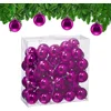 Image de kerstballen set van 50 - Ø 6 cm - glanzend - kunststof - paars