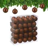 Image de kerstballen set van 50 - Ø 6 cm - mat - kunststof - bruin