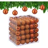 Image de Kerstballen set van 100 - Ø 6 cm - kunststof - onbreekbaar - oranje